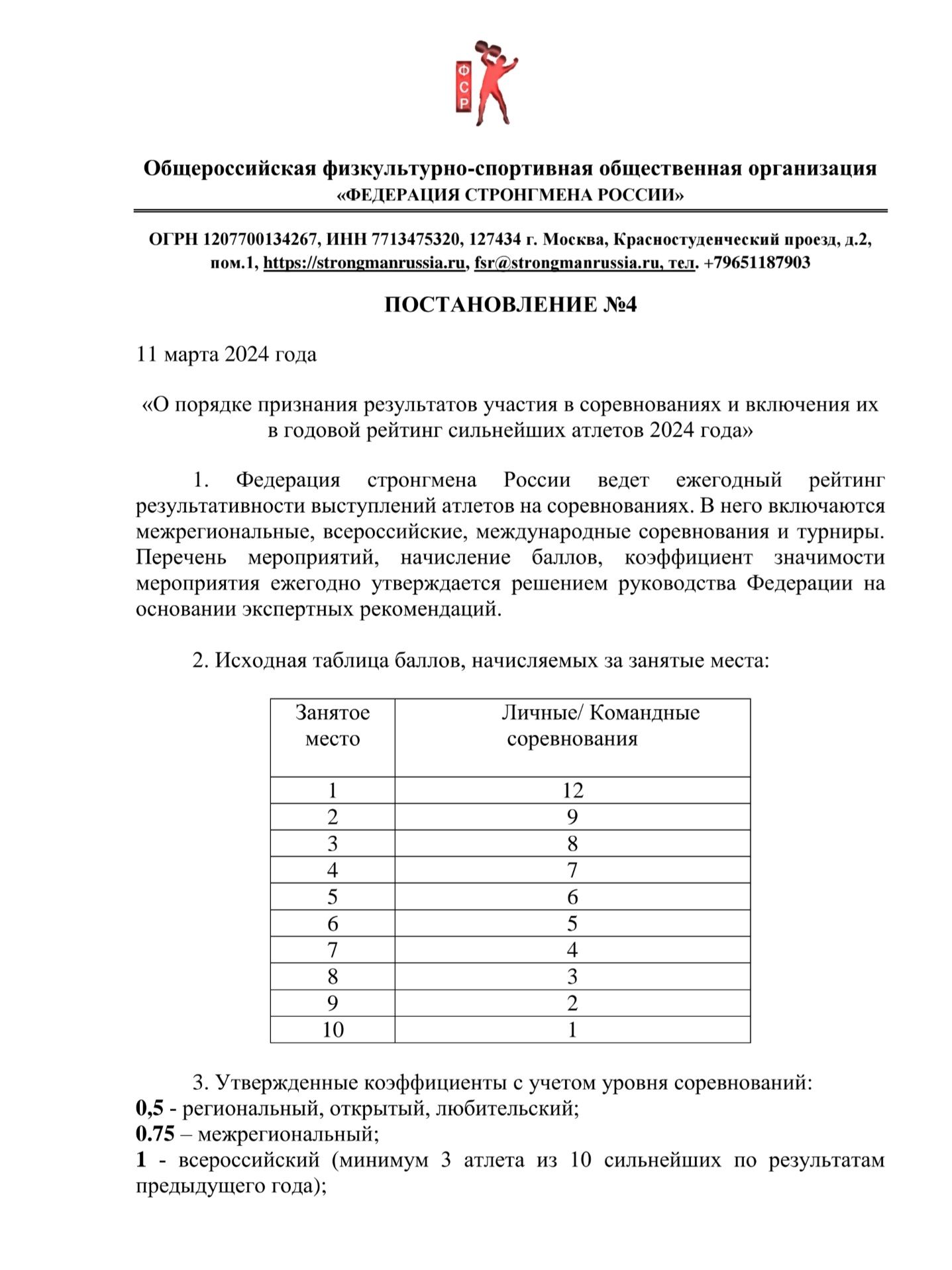 Постановление №4